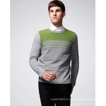 ODM à manches longues à rayures Pull homme